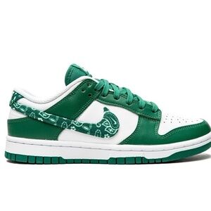 Nike dunk low essential Paisley Green W - worn once, excellent condition